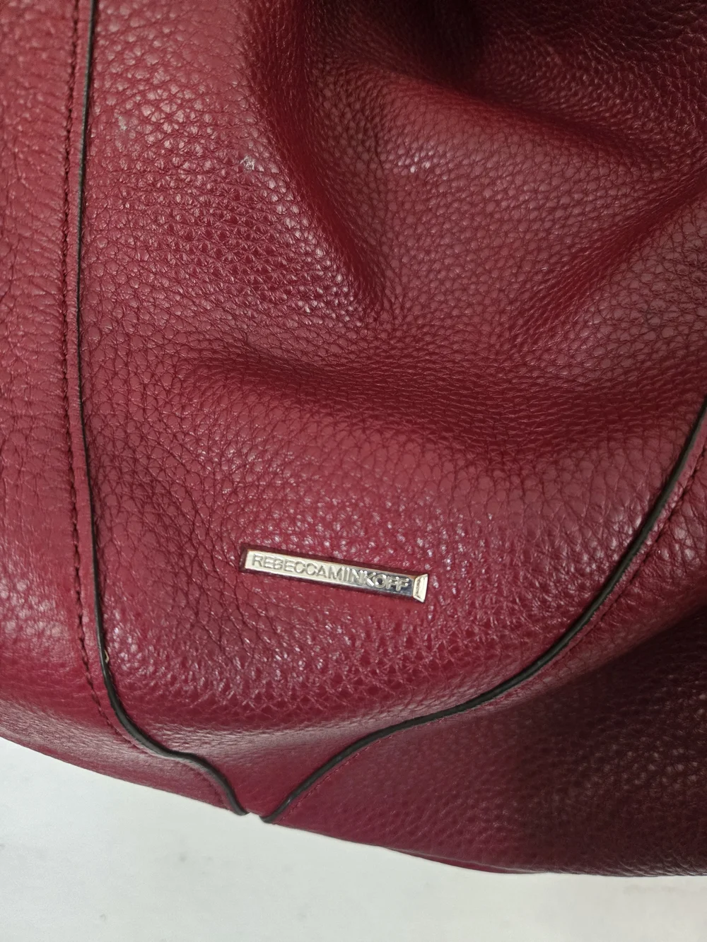 Rebecca Minkoff Burgundy Pebbled Leather Hobo